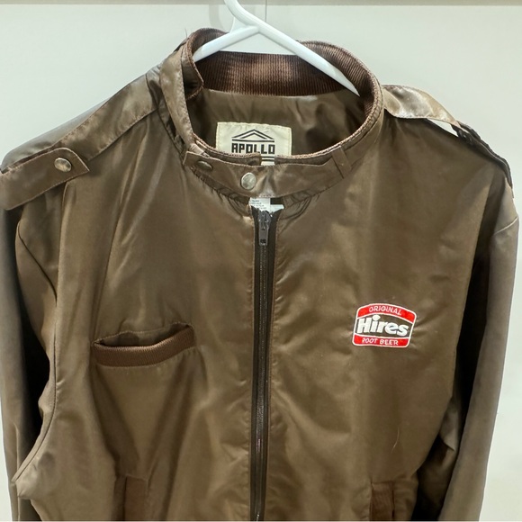 80’s/90’s Hires Rootbeer brown delivery jacket in a Men’s size medium - Picture 4 of 9
